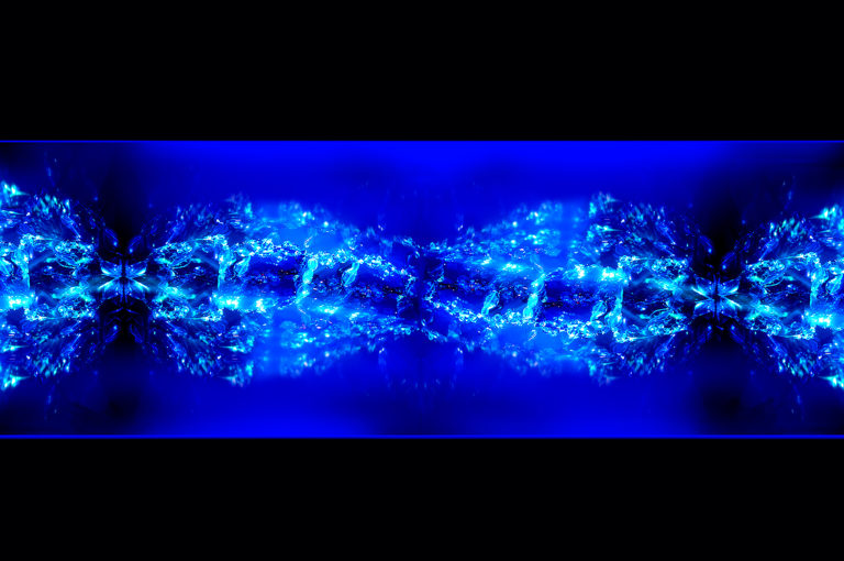 Scientific artwork: How the “Blue DNA” photograph from the “The Invisible Borders-Lines” collection was created.